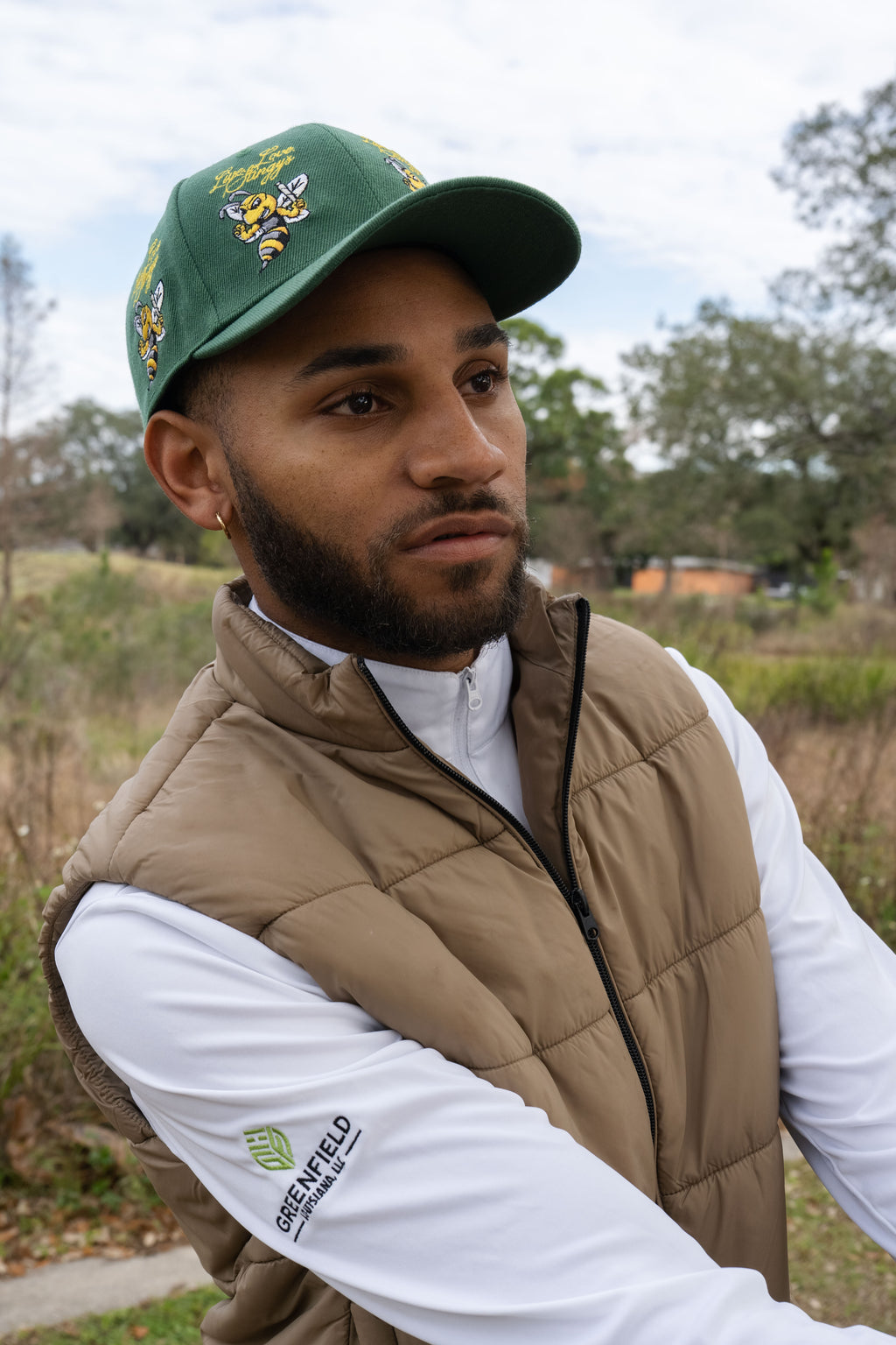 Green Multi Logo Fitted Hat