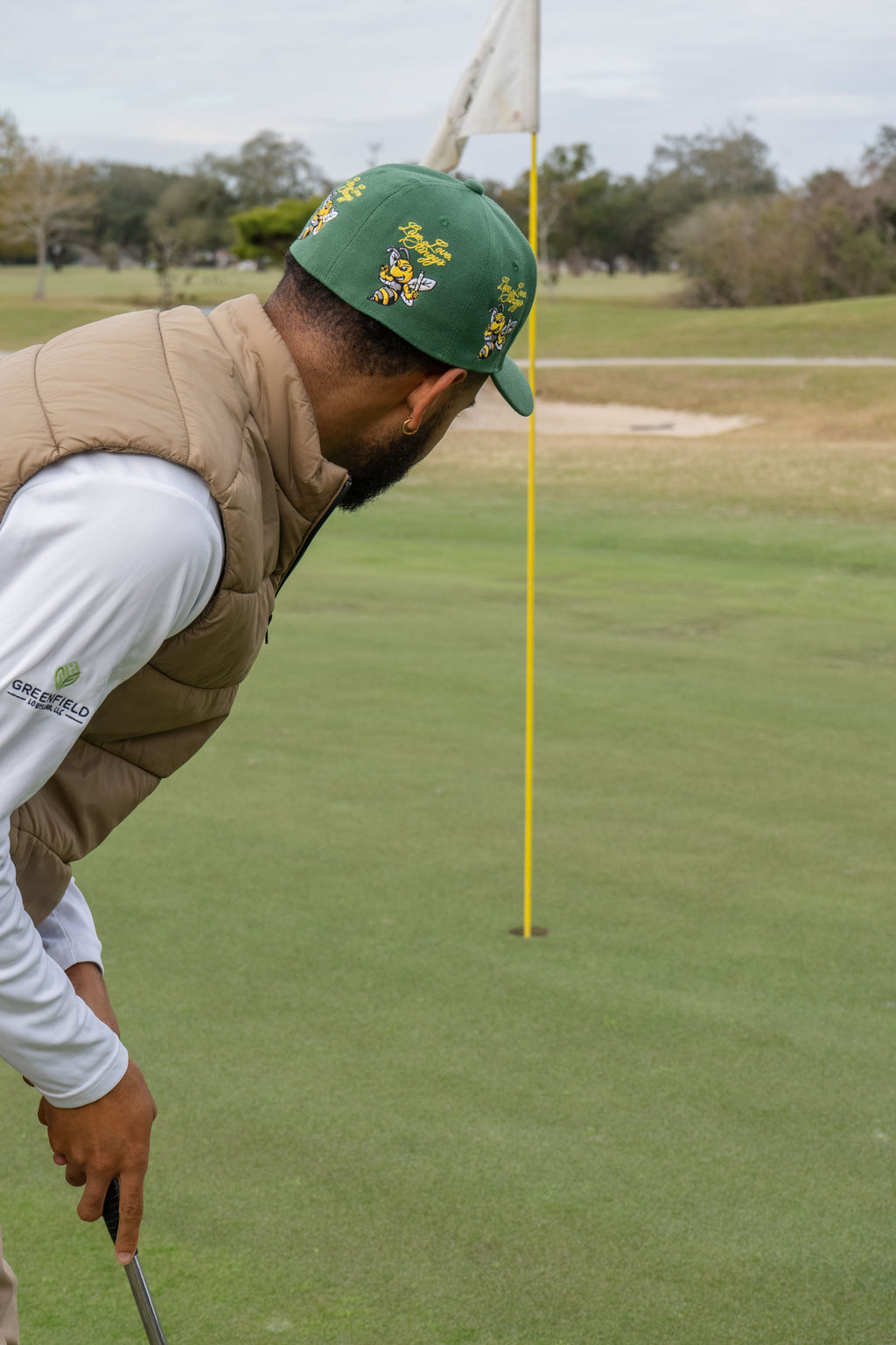 Green Multi Logo Fitted Hat