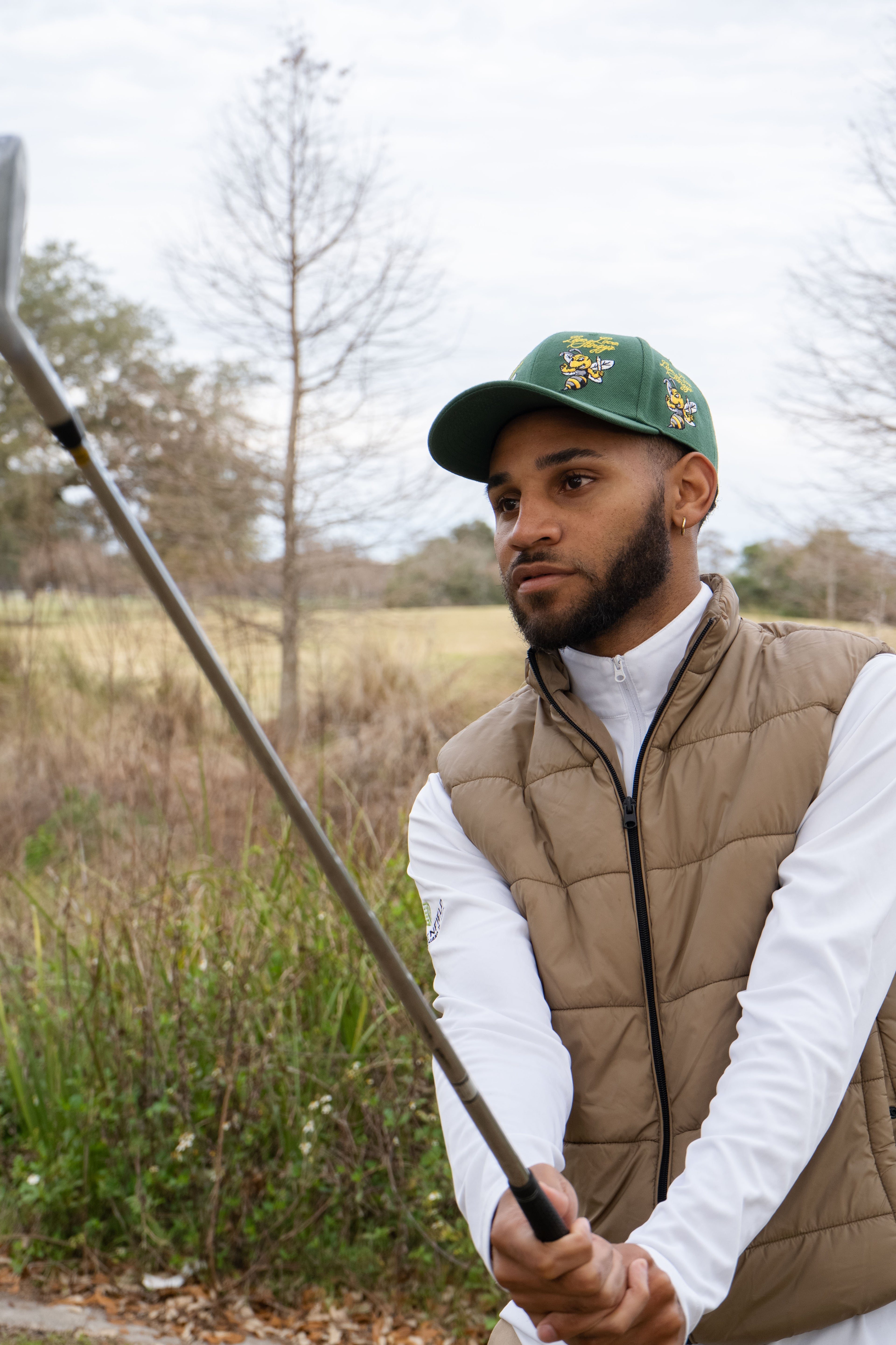 Green Multi Logo Fitted Hat