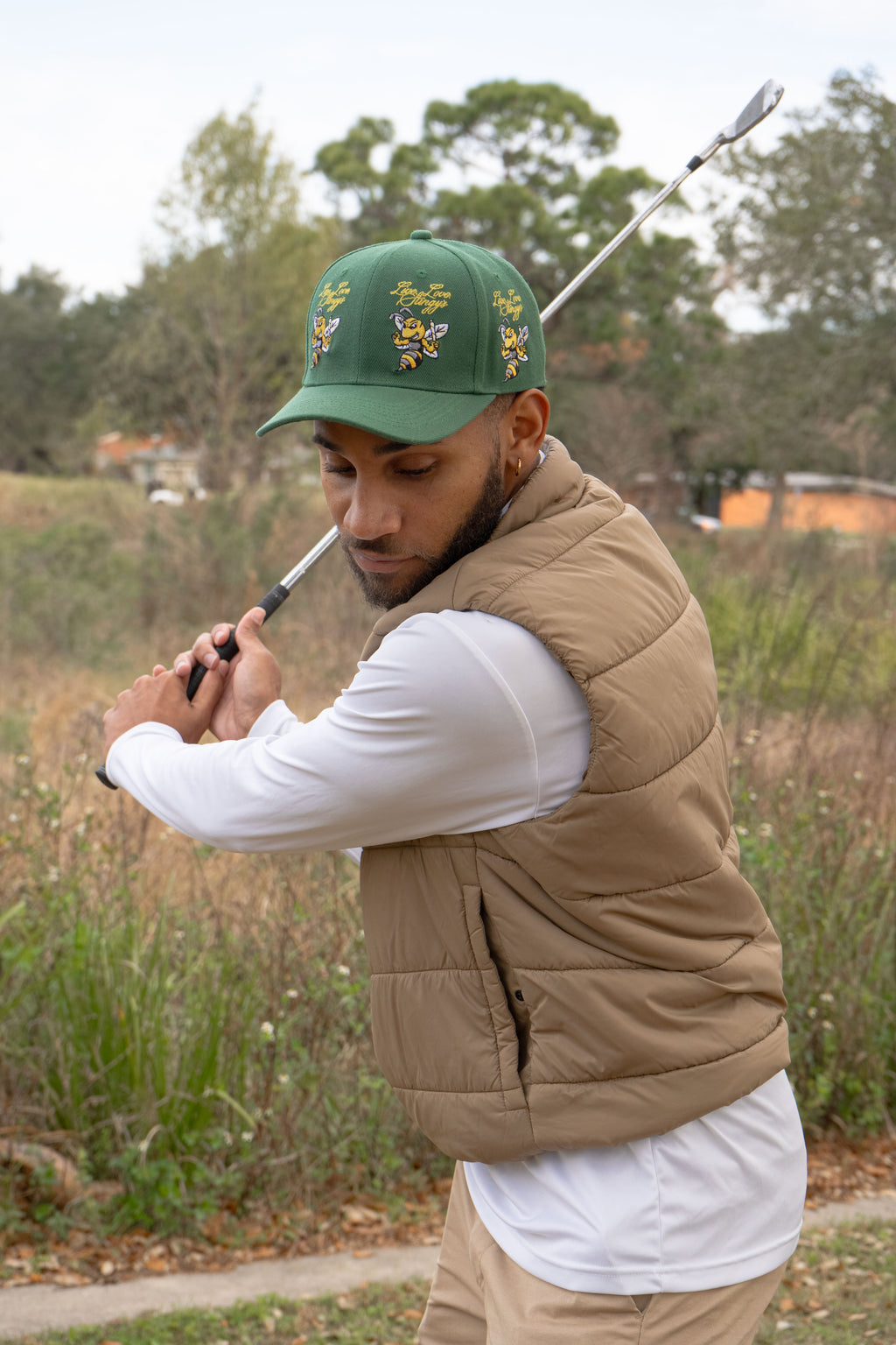 Green Multi Logo Fitted Hat